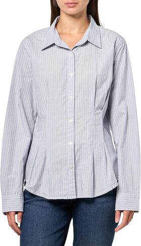 قميص نسائي مقلم بأزرار بيبلوم من Lucky Brand in Saudi Arabia