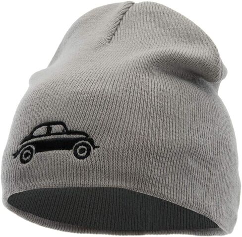 Classic Bug Car Embroidered 8 Inch Knitted Short Beanie in Saudi Arabia
