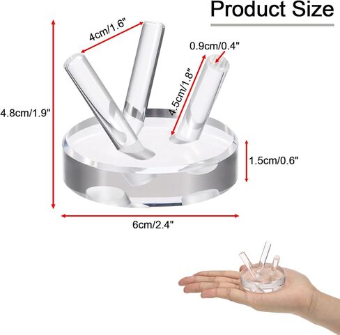 حامل عرض أكريليك من GUSHBIN، حامل عرض الكرة اللينة، حامل كرة البيسبول، تنس الجولف، كرة كريستالية شفافة، حامل عرض الصخور مع قاعدة مستديرة، متوسط in Kuwait