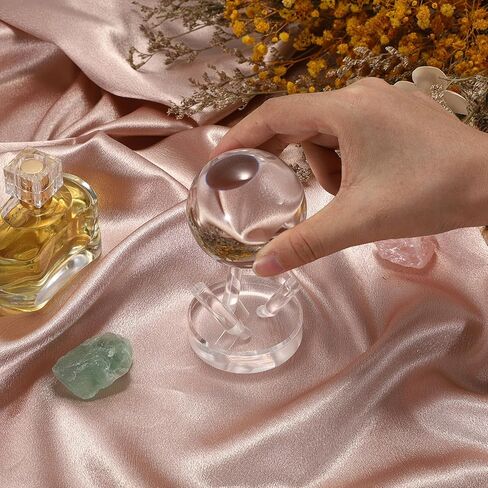 حامل عرض أكريليك من GUSHBIN، حامل عرض الكرة اللينة، حامل كرة البيسبول، تنس الجولف، كرة كريستالية شفافة، حامل عرض الصخور مع قاعدة مستديرة، متوسط in Kuwait