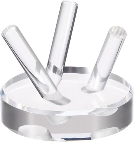 حامل عرض أكريليك من GUSHBIN، حامل عرض الكرة اللينة، حامل كرة البيسبول، تنس الجولف، كرة كريستالية شفافة، حامل عرض الصخور مع قاعدة مستديرة، متوسط in Kuwait