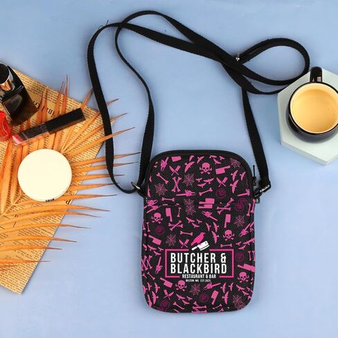 TOBGBE Butcher Inspired Crossbody Bag Dark Romantic Comedy For Book Lovers Blackbird Bookish Butcher Bird Merch in Saudi Arabia