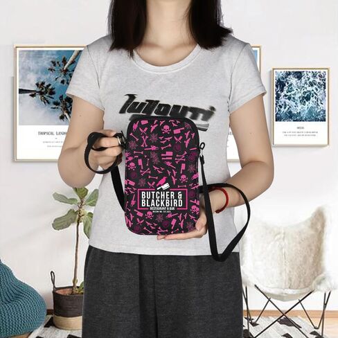 TOBGBE Butcher Inspired Crossbody Bag Dark Romantic Comedy For Book Lovers Blackbird Bookish Butcher Bird Merch in Saudi Arabia