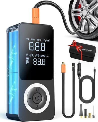 Cordless Tire Inflator with Rechargeable Battery, Smart Air Pump for Car in Saudi Arabia