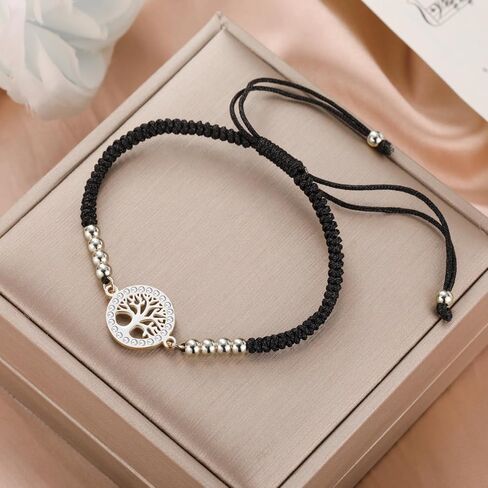 Dreamtimes Tree of Life Bracelet for Women Family Tree Bracelet Rope Bracelet Handmade Braided Rope Adjustable Bracelet Delicate Jewelry in Saudi Arabia