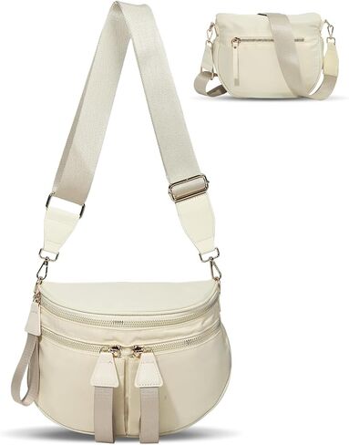 حقيبة YFGBCX للنساء ذات لون سادة وحقيبة كروس واسعة من النايلون وحقائب بوم in Kuwait