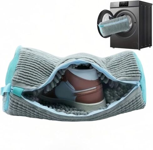 Shoe Washing Machine Bag, Shoe Laundry Bag with Zipper Closure, Protect Sneakers Shoes During Washing Machine Cleaning, Suitable for Travel Storage and Home Use in Saudi Arabia