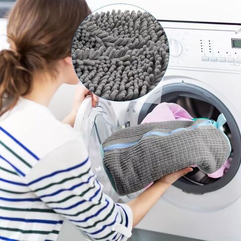 Shoe Washing Machine Bag, Shoe Laundry Bag with Zipper Closure, Protect Sneakers Shoes During Washing Machine Cleaning, Suitable for Travel Storage and Home Use in Saudi Arabia