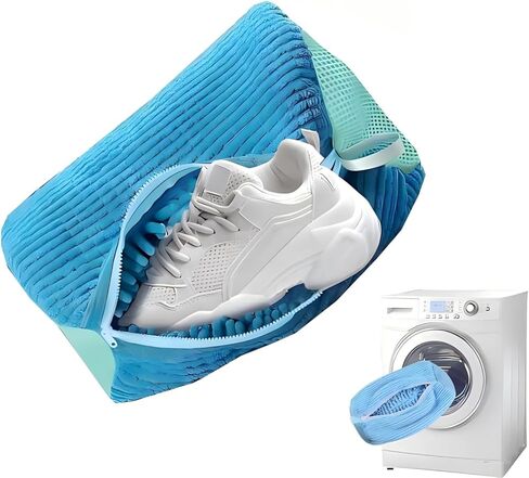 Shoe Washing Machine Bag, Shoe Laundry Bag with Zipper Closure, Protect Sneakers Shoes During Washing Machine Cleaning, Suitable for Travel Storage and Home Use in Saudi Arabia
