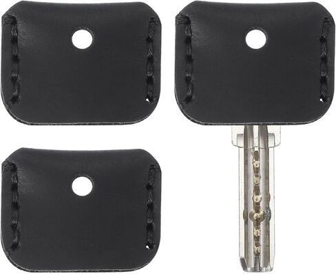 أغطية مفاتيح جلدية من PATIKIL، منظم علامات المفاتيح الصغيرة وأكمام مفاتيح الرأس لمفاتيح المنزل والمكتب والمنزل in Kuwait