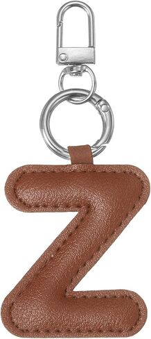 PATIKIL Initial Letter Keychain, Cute Leather Alphabet Keychains Pendant Charm for Women Bags Charm Key Purse Handbag in Saudi Arabia
