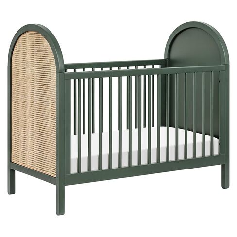 Babyletto Bondi Cane 3-in-1 قابلة للتحويل مع طقم تحويل سرير صغير في الجوز الطبيعي مع قصب طبيعي ، Greenguard Gold Certified in Kuwait