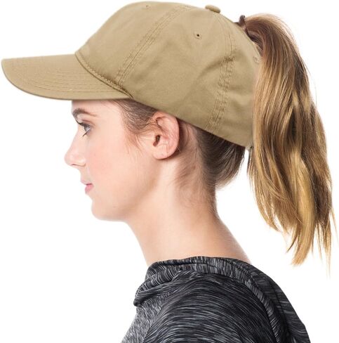 أنجيلا وويليام ذيل حصان فوضوي الكعك Ponycaps عادي البيسبول قناع قبعة أبي قبعة in Kuwait
