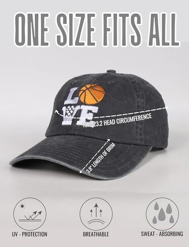 InnoBeta Basketball Gifts for Men Women, Basketball Cap for Women Adjustable Embroidered Birthday Hat in Saudi Arabia