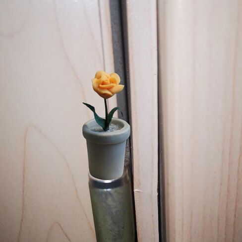 Generic Mini Rose (4PCS) مفصلات زخرفية مفصلات مغناطيسية - نمط زخرفي معاصر - مادة الراتنج - اللون الوردي - لمسة نهائية غير مكتملة in Kuwait