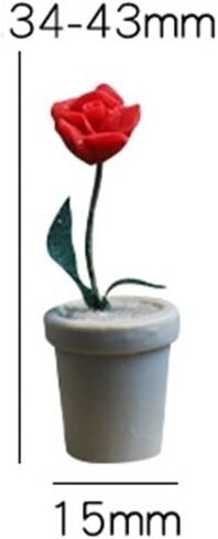 Generic Mini Rose (4PCS) مفصلات زخرفية مفصلات مغناطيسية - نمط زخرفي معاصر - مادة الراتنج - اللون الوردي - لمسة نهائية غير مكتملة in Kuwait