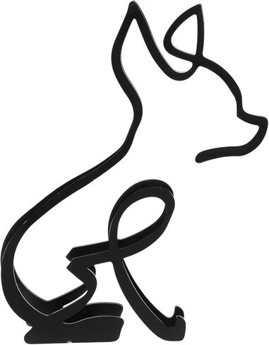Dog Sculpture Figurine Wall Art Vintage Style Dog Ornament for Home Decor Tabletop Decoration and Lovers in Saudi Arabia