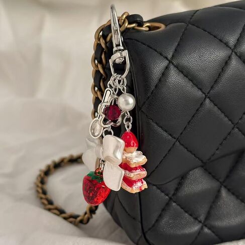Jekeiodoe Bow and Cake Keychains Bag Charms Cute keychain Charm, Y2K Aesthetic Purse Charm Purse Keychain for Handbag,Backpack Women,Men in Saudi Arabia
