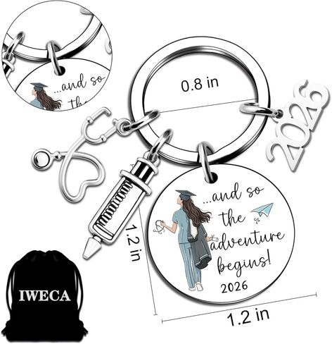 Iweca التمريض هدايا التخرج للفتيات لها هدايا التمريض للممرضات النساء لطيف الممرضات الطالب المفاتيح للخريجين هدايا ممرضة المستقبل من الأصدقاء ممرضة أسبوع هدية للإناث in Saudi Arabia
