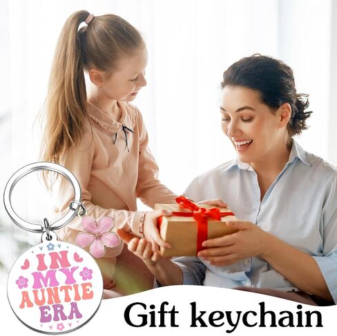 Aunt Keychain Gifts From Niece Nephew - Best Auntie Ever Keyring, Birthday Christmas Mother Day Ideas Key Chain Present in Kuwait
