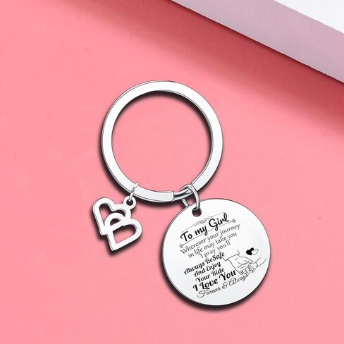 To My Daughter Keychain I Love You Gifts for Daughter Inspirational Birthday Gifts from Mom Dad in Saudi Arabia