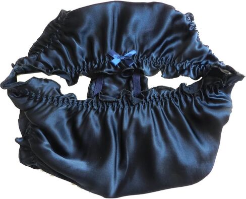 Yavorrs NEW Women Silk Panties Ruched Lettuce Trim Bikini Briefs in Saudi Arabia