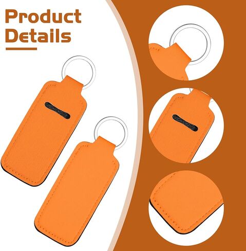 Bruislard 12 Pcs Lip Balm Keychain Holder Colorful Lip Gloss Thread Keychain Solid Lips Balm Holder Clip on Pocket Sleeve for Lipstick Bag Accessories for Women,12 Colors in Kuwait