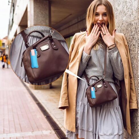 Bruislard 12 Pcs Lip Balm Keychain Holder Colorful Lip Gloss Thread Keychain Solid Lips Balm Holder Clip on Pocket Sleeve for Lipstick Bag Accessories for Women,12 Colors in Kuwait