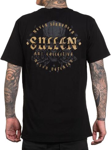 Sullen Men's Never Defeated Tattoo Lifestyle Graphic Premium Cotton Short Sleeve Tee in Saudi Arabia
