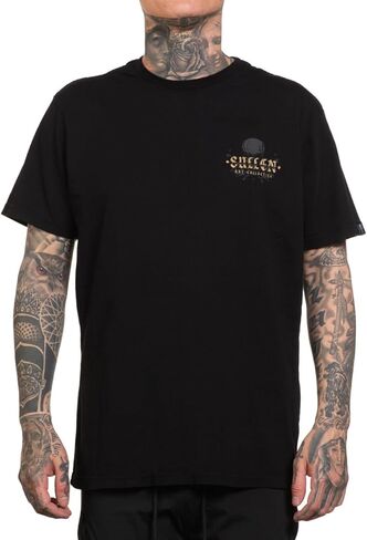 Sullen Men's Never Defeated Tattoo Lifestyle Graphic Premium Cotton Short Sleeve Tee in Saudi Arabia