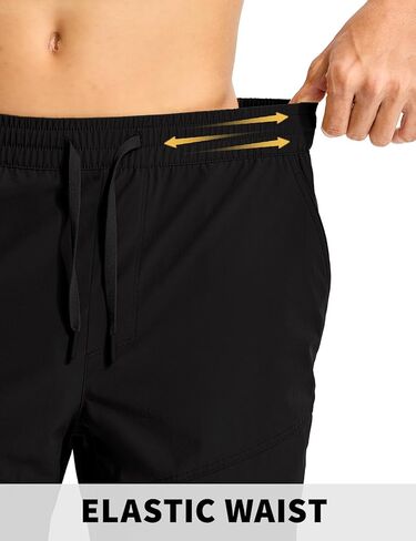 Rdruko Men's Cargo Shorts 9 Inch Elastic Waist Lightweight Hiking Quick Dry Outdoor Shorts for Travel, Black, 3XL in Saudi Arabia