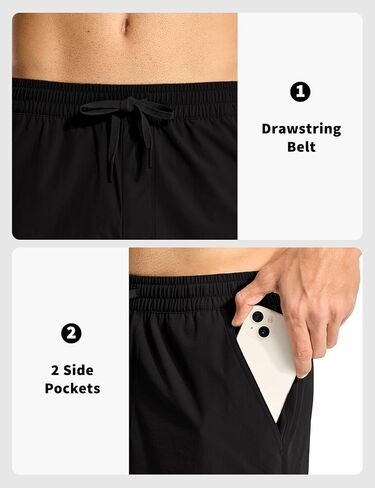 Rdruko Men's Cargo Shorts 9 Inch Elastic Waist Lightweight Hiking Quick Dry Outdoor Shorts for Travel, Black, 3XL in Saudi Arabia