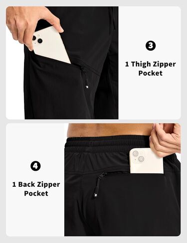 Rdruko Men's Cargo Shorts 9 Inch Elastic Waist Lightweight Hiking Quick Dry Outdoor Shorts for Travel, Black, 3XL in Saudi Arabia