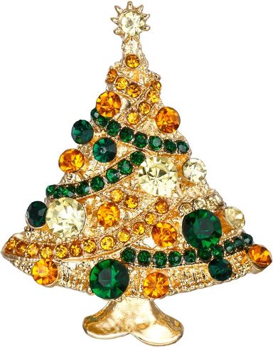 EVER FAITH Streamer Star Christmas Tree Brooch Pin Austrian Crystal in Saudi Arabia