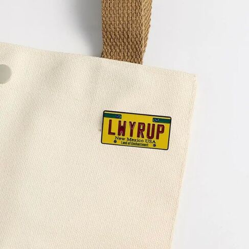 LWYRUP Lawyer Up Car License Plate Better Call Saul Goodman Breaking Bad TV Show New Mexico Land of Enchantment 1.2" Enamel Pin Badge in Saudi Arabia