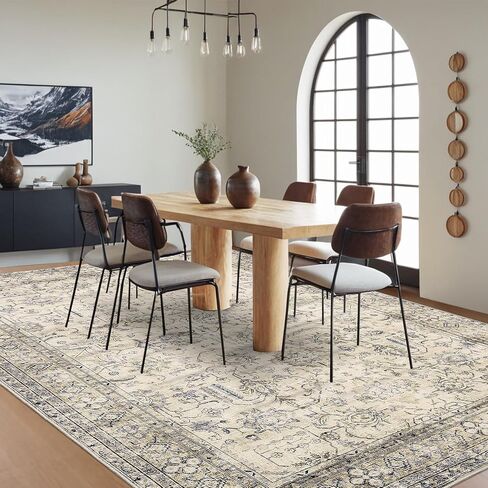 COZYLOOM 10x13 Area Rugs for Living Room, Non Slip Machine Washable Rugs, Low Pile Large Carpet for Bedroom, Dining Room, Home Office(Taupe) in Saudi Arabia