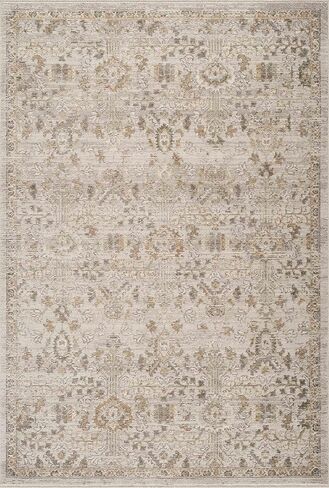 Abani Evelyn Collection Beige Area Rug - 4' x 6' - Floral Pattern, Non-Shedding - Easy to Clean, Durable for Living Rooms, Bedrooms & Offices, Pet & Kid Friendly in Saudi Arabia