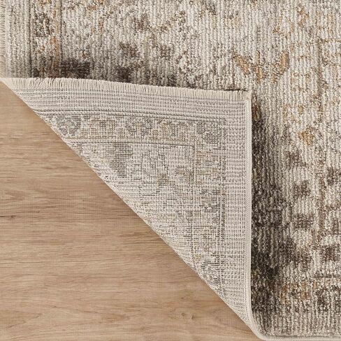 Abani Evelyn Collection Beige Area Rug - 4' x 6' - Floral Pattern, Non-Shedding - Easy to Clean, Durable for Living Rooms, Bedrooms & Offices, Pet & Kid Friendly in Saudi Arabia
