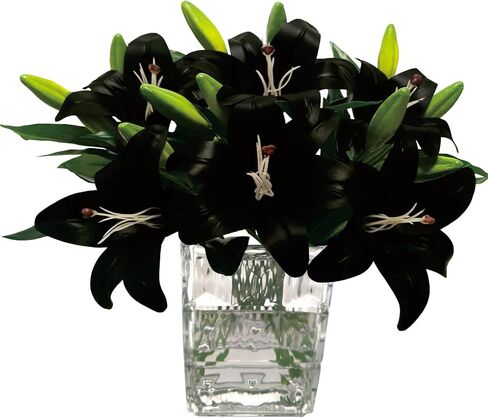 15pcs Artificial Flowers Latex Tulips Real Touch 13" and 5pcs Eucalyptus Leaves for Spring Easter Gifts in Bulk Home Kitchen Wedding Bouquet Decorations Cemetery Table Décor Table Décor (Yellow tulip) in Saudi Arabia