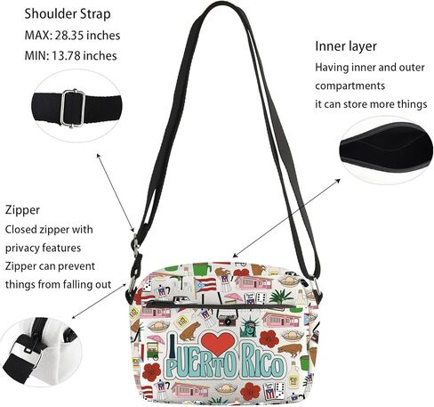 Lywjyb Birdgot Puerto Rico Inspired Crossbody Bag Puerto Rican Pride Gift Latina Puerto Rican Gift in Saudi Arabia