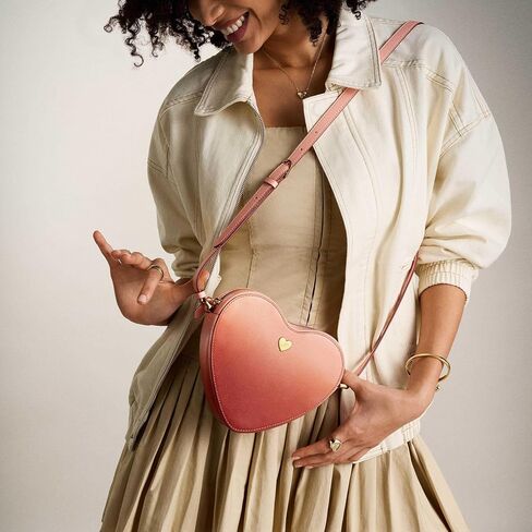 Fossil Women's Heart Leather Crossbody Bag, NEBULA OMBRE VDAY in Saudi Arabia