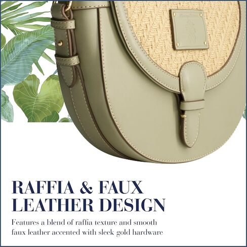 Tommy Bahama Crossbody Bag, Women's Mini Handbag, Woven Design and Adjustable Shoulder Strap, Sage, One Size in Saudi Arabia