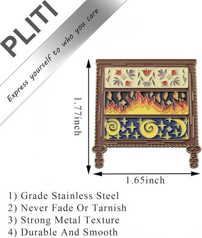 PLITI Literary Inspired Gift Bookworm Gift Dresser Inspired Brooch Pin For Book Lover in Saudi Arabia