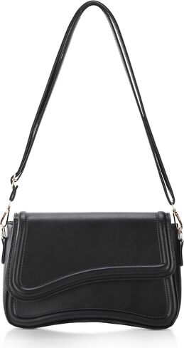 Shoulder Bag for Women,Trendy Purse Vegan Leather Crossbody Purses,Leather Tote Handbag Clutch Hobo Purse,with Zipper Closure for Women with Removable Strap in Saudi Arabia