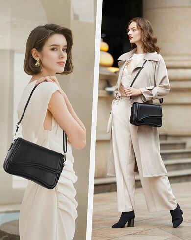 Shoulder Bag for Women,Trendy Purse Vegan Leather Crossbody Purses,Leather Tote Handbag Clutch Hobo Purse,with Zipper Closure for Women with Removable Strap in Saudi Arabia