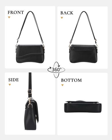 Shoulder Bag for Women,Trendy Purse Vegan Leather Crossbody Purses,Leather Tote Handbag Clutch Hobo Purse,with Zipper Closure for Women with Removable Strap in Saudi Arabia