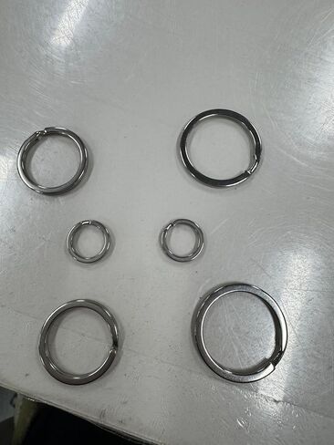 6 قطع من حلقات سلسلة المفاتيح من QfwdfcTrenz لسلاسل المفاتيح من الفولاذ المقاوم للصدأ 3 مقاسات 15 مم 25 مم 30 مم القطر الداخلي لمرفق مفاتيح المكتب والمنزل والسيارة in Saudi Arabia