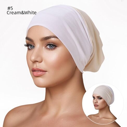 Lucky staryuan 5Pack Muslim Inner Hijab Caps Women Stretchy Breathable Full Cover Undercap Tube Bonnet in Saudi Arabia