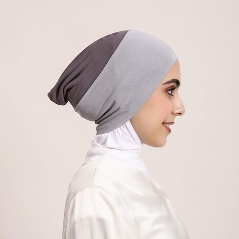 Lucky staryuan 5Pack Muslim Inner Hijab Caps Women Stretchy Breathable Full Cover Undercap Tube Bonnet in Saudi Arabia