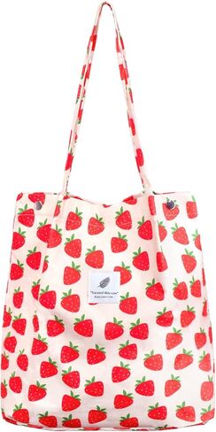 حقيبة TeeYee Corduroy Tote Bag حقائب يد كاجوال حقيبة Crossbady ذات سعة كبيرة للتسوق حقائب الكتف وحقائب العمل وحقيبة السفر | حقيبة للمتسوقين، قفل بالإطباق، جيوب متعددة، تصميم متعدد الأنماط in Kuwait